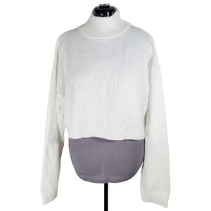 Cider White Mock Neck‎ Cropped Soft Sweater XL-White *Snag